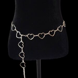 🖤Y2K Heart Chain Belt